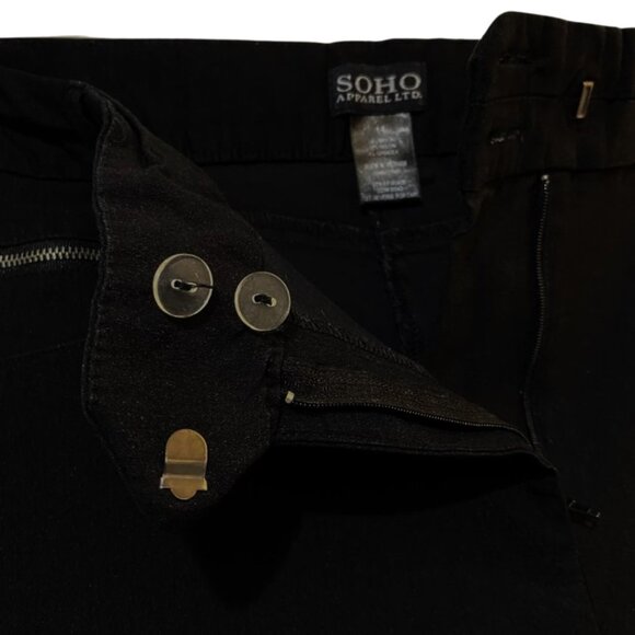 2 for $15 SOHO Apparel LTD Black Pants With Zipper Pockets Size 14 - Picture 8 of 16